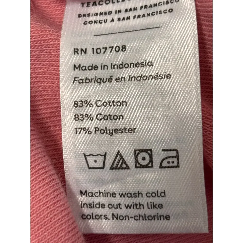 Tea Collection Pink Terry Cloth Hooded Cover Up Beach Dress Size 5 New Vacation